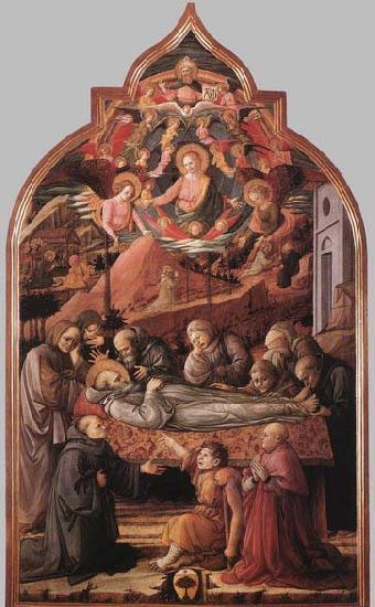 Fra Filippo Lippi Funeral of St Jerome oil painting image